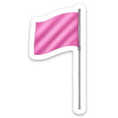 Pink flag pole sticker