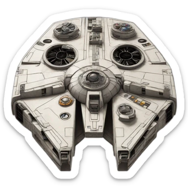 star wars millenium falcon sticker