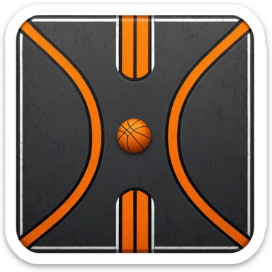 Basketball ground sticker