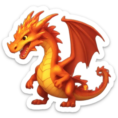 Fire dragón sticker