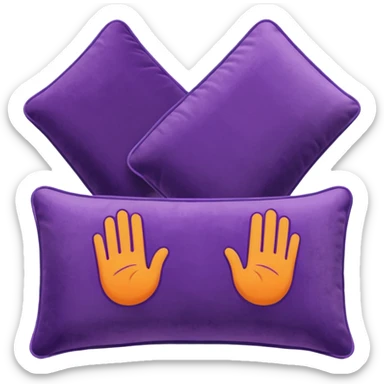 Purple and orange prayer pillows  sticker