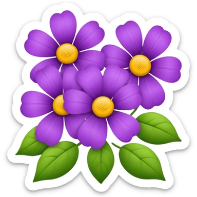 Purple flowers sticker