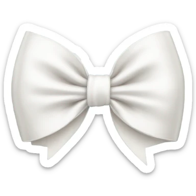 white bow sticker