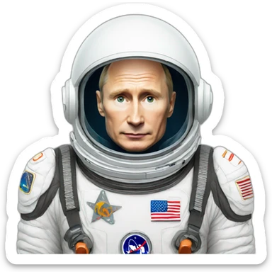 Putin a spacesuit sticker