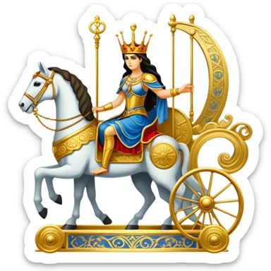 Tarot Card with the chariot on it  sticker