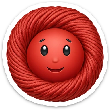 red ball of yarn sticker