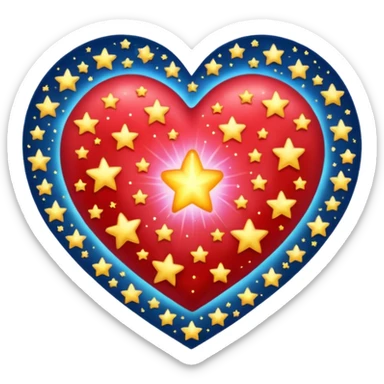 Love and stars sticker