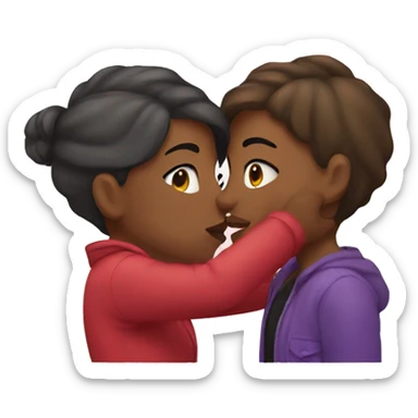 lesbian kissing lesbian sticker