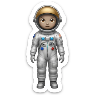 sparrow bird with astronaut suit sticker