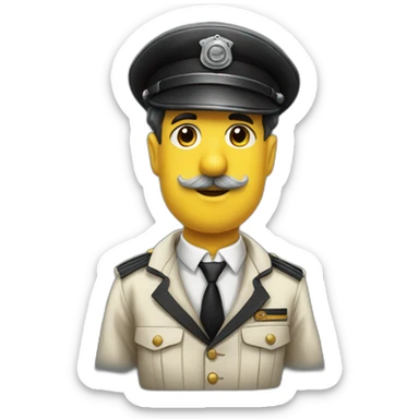 charlie chaplin with uniform sticker