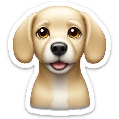 Small light blonde dog sticker