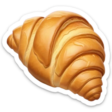 There's a croissant on a purple napkin. sticker