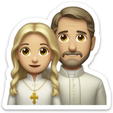 sacerdote de la película exorcista y la niña sticker