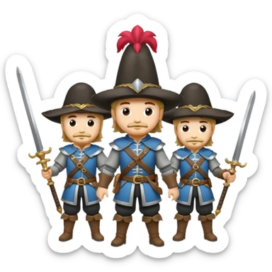 Three musketeers  sticker