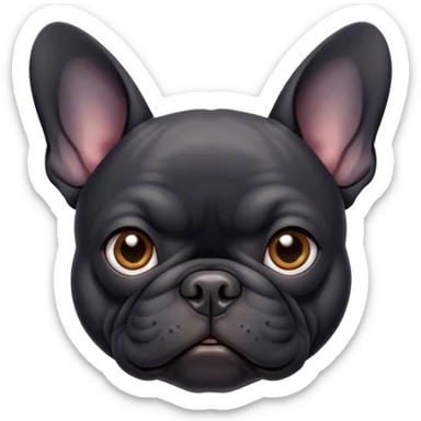 black French bulldog  sticker