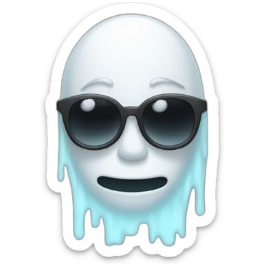 ghost with spects sticker