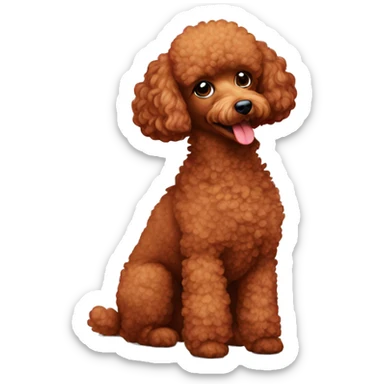 red toy poodle sticker
