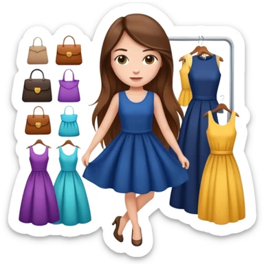 Can u make this girl online dress shopping  sticker