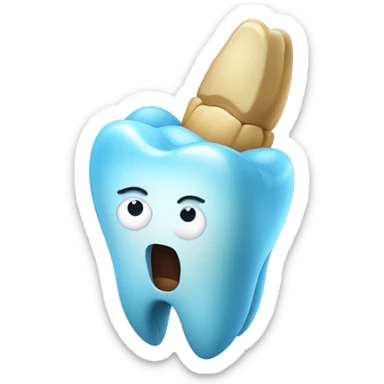 Tooth that looks like a Tar Heel  sticker
