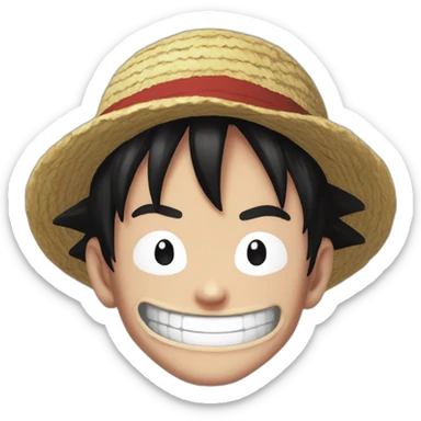 Luffy Gear 5 smil sticker