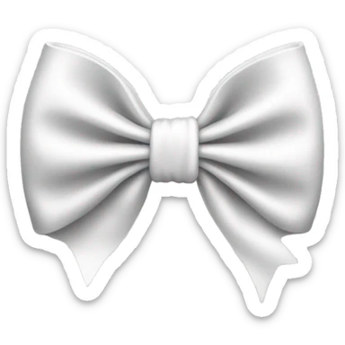 White bow sticker