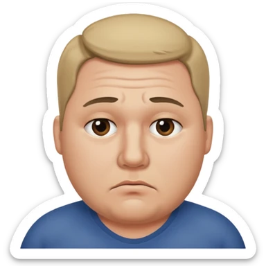 Mach mir eine määnliche dickere person die gestresst ist sticker