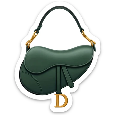 dark green dior saddle bag sticker