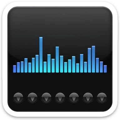 full black audio spectrum sticker