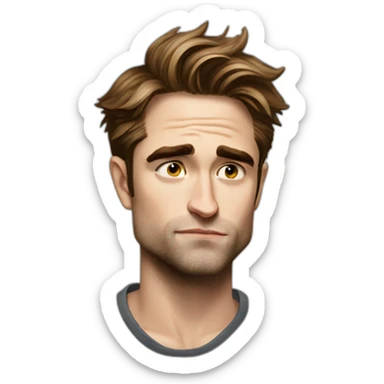 Robert Pattinson thinking sticker