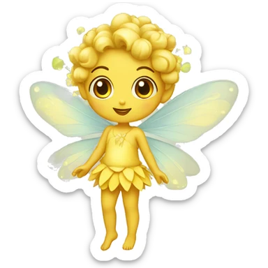yellow fairy sticker