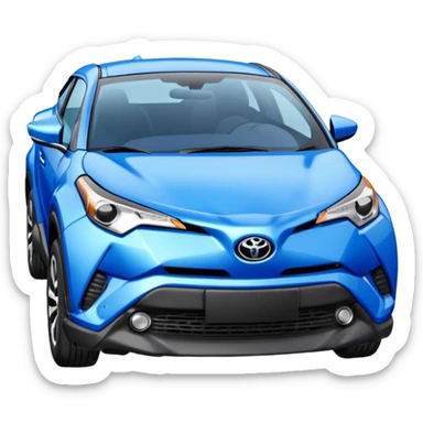 toyota chr bleue accidentée sticker