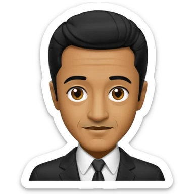 Sammy Davis Jr with black hair sticker