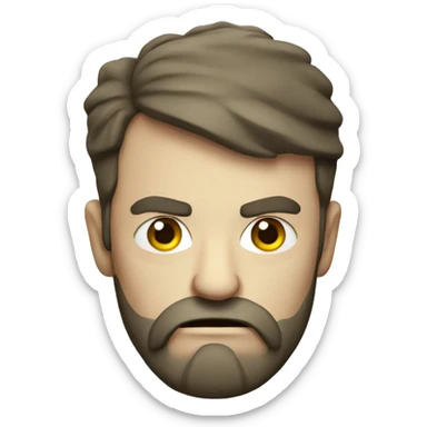 irish angry man with beard sticker