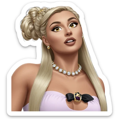 blonde beauty with elegant jewelry sticker