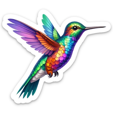 Humming bird sticker