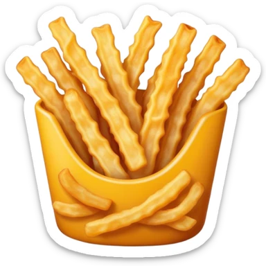 crinkle fries sticker