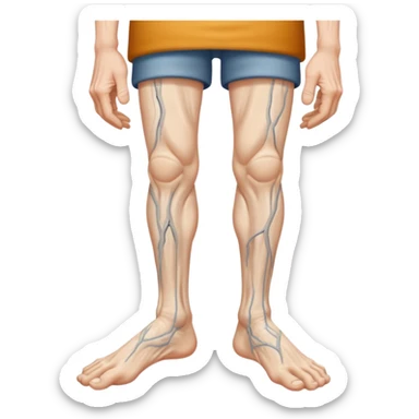 old peoples legs with veins showing sticker