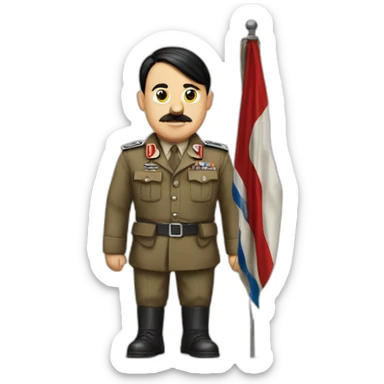 Hitler qui porte le drapeau de Israël sticker