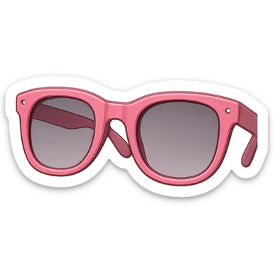 digital illustration of pink sunglasses, no background sticker