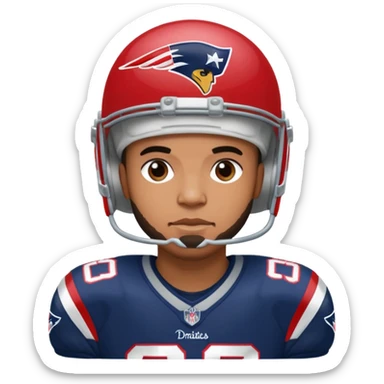 Drake Lee Maye in patriots uniform sticker