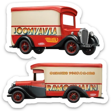 Hot wheels 1949 Jowett Bradford removals lorry  sticker