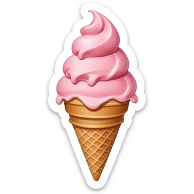 strawberry ice cream sticker