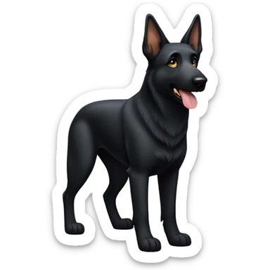 Black German Shepherd  sticker
