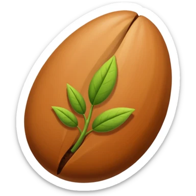 a plant seed brown sticker