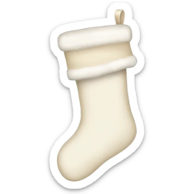 Ivory and beige hanging stockings christmas sticker