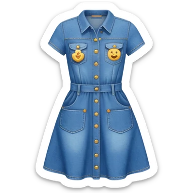denim dress sticker