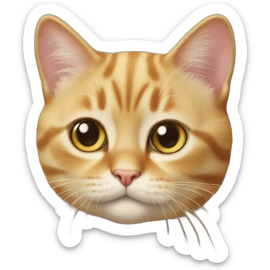 hyperrealistic cutest cat on earth sticker