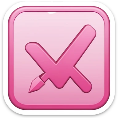 heavy check mark checkbox pink sticker