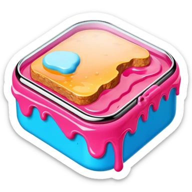 surreal dali style melting spam  watch landscape sticker