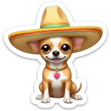 Chihuahua in a sombrero sticker